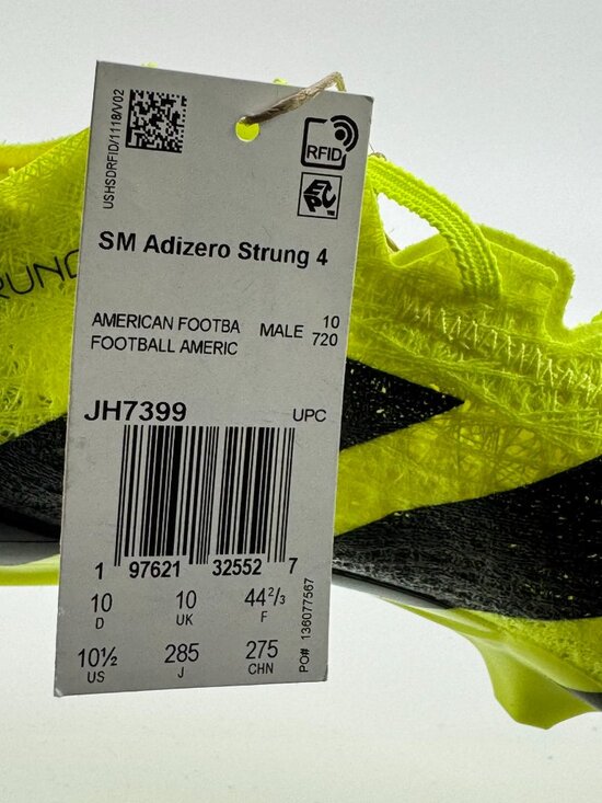 Adidas Adizero Strung 40 \'Team Solar Yellow 2\' JH7399 Football Multi Size main image 9